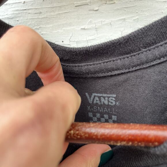 VANS Sunflower Check Women’s 100% Cotton Graphic Tee, Black- Size XS - Picture 4 of 7